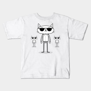 Cool Cats, Snarky Cats, Judgmental Cats Kids T-Shirt